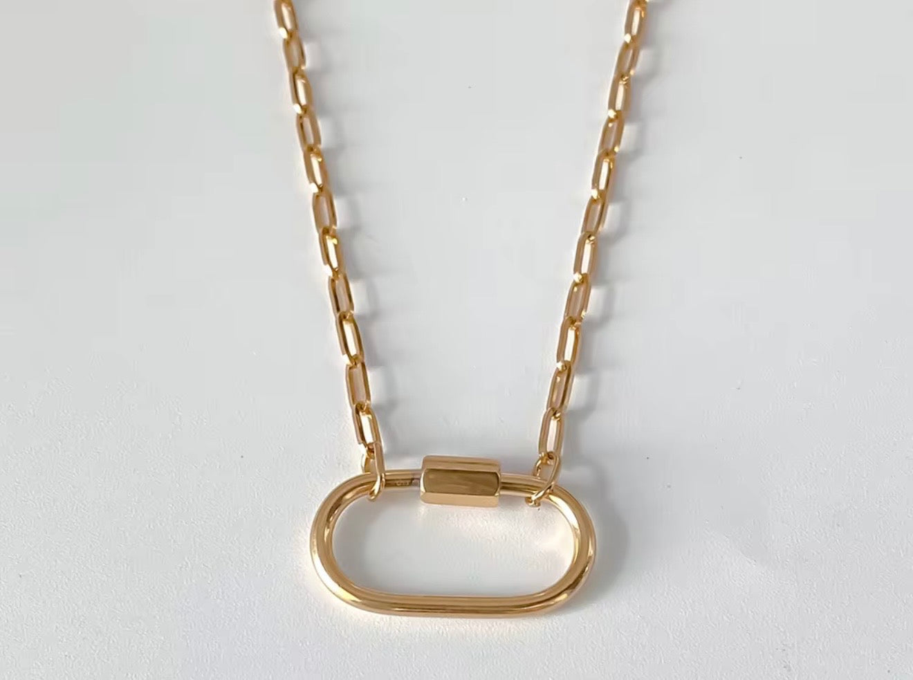 BYO Paperclip Chain Gold