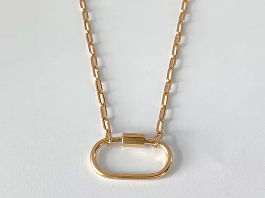 BYO Paperclip Chain Gold