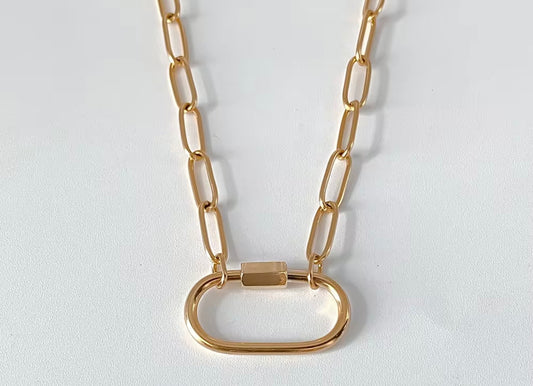 BYO Large Paperclip Chain Gold