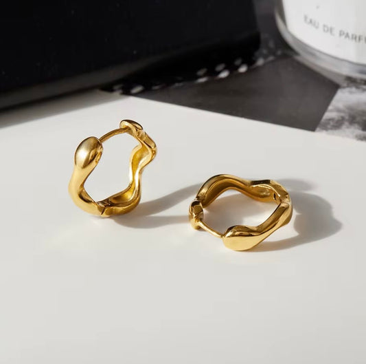 Wave Hoop Earrings