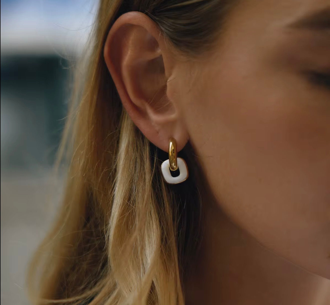 Enamel Drop Hoops