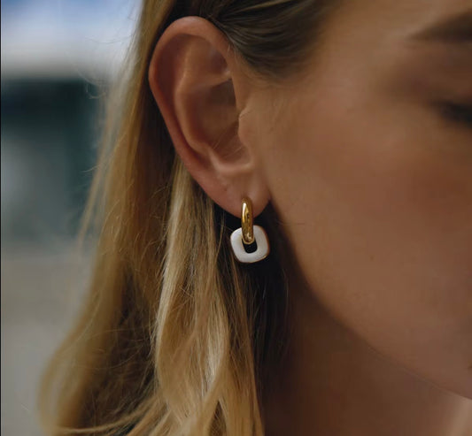 Enamel Drop Hoops