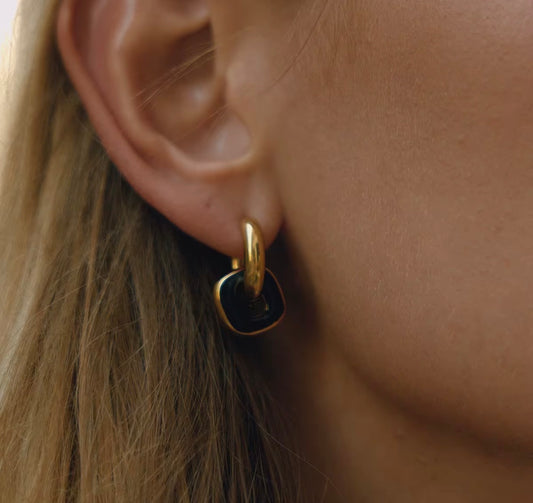 Enamel Drop Hoops