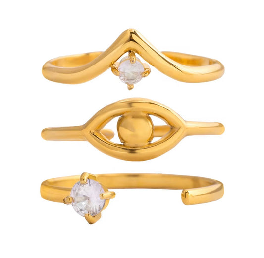 Eye Stack Ring Set