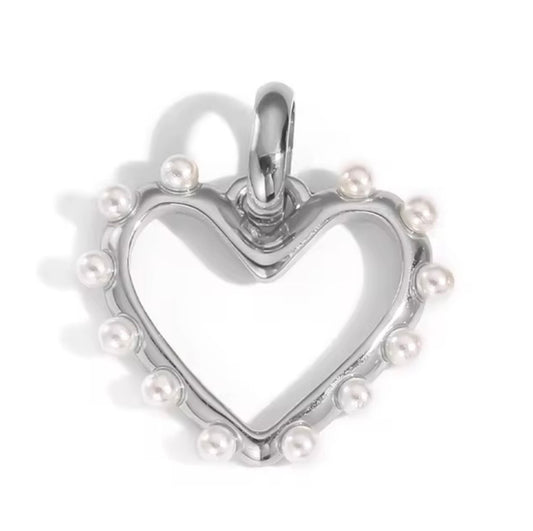 HEART W PEARLS