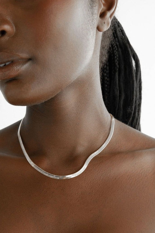 Classic Silver Snake Necklace