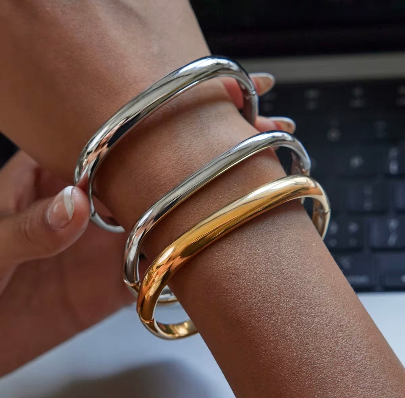 Square Buckle Bangle