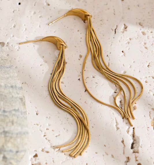 Serpentine Tassel Earrings