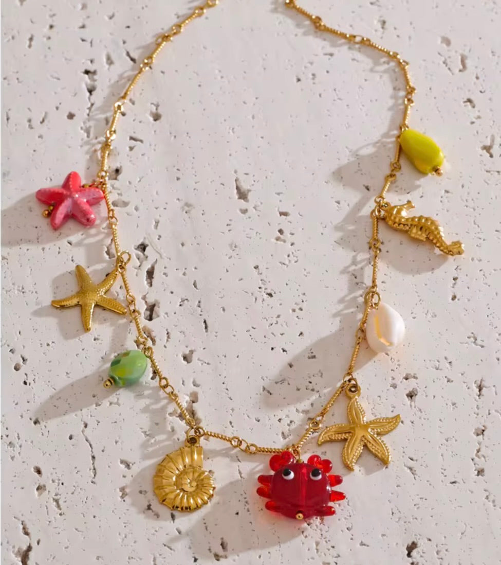 Happy Crab Necklace