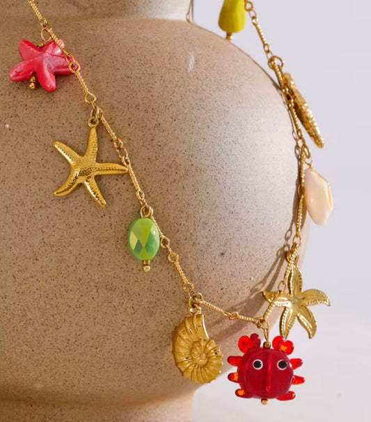 Happy Crab Necklace