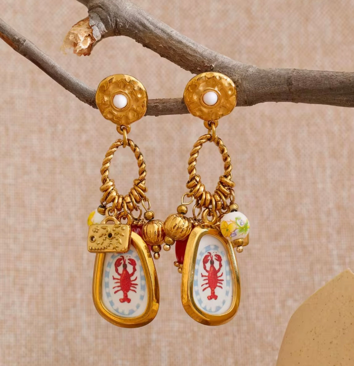 Amalfi Lobster Earrings