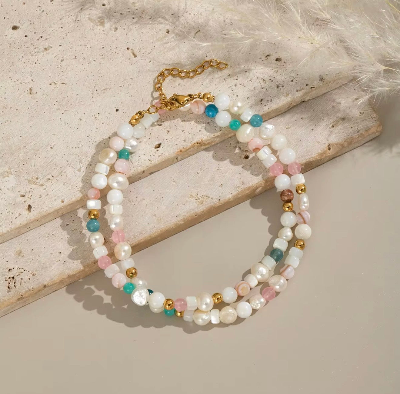 Seafoam Pearl Necklace