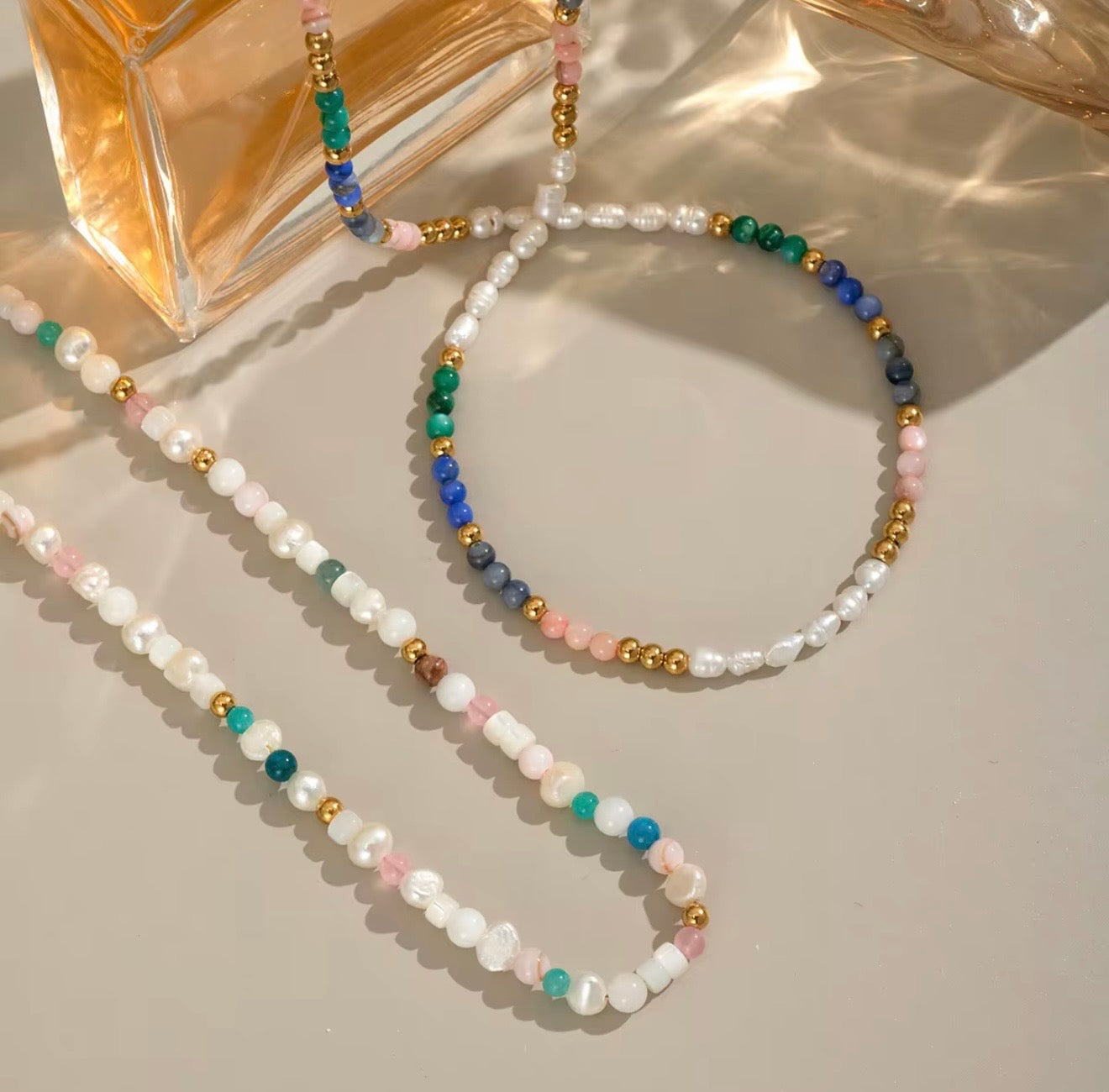 Seafoam Pearl Necklace