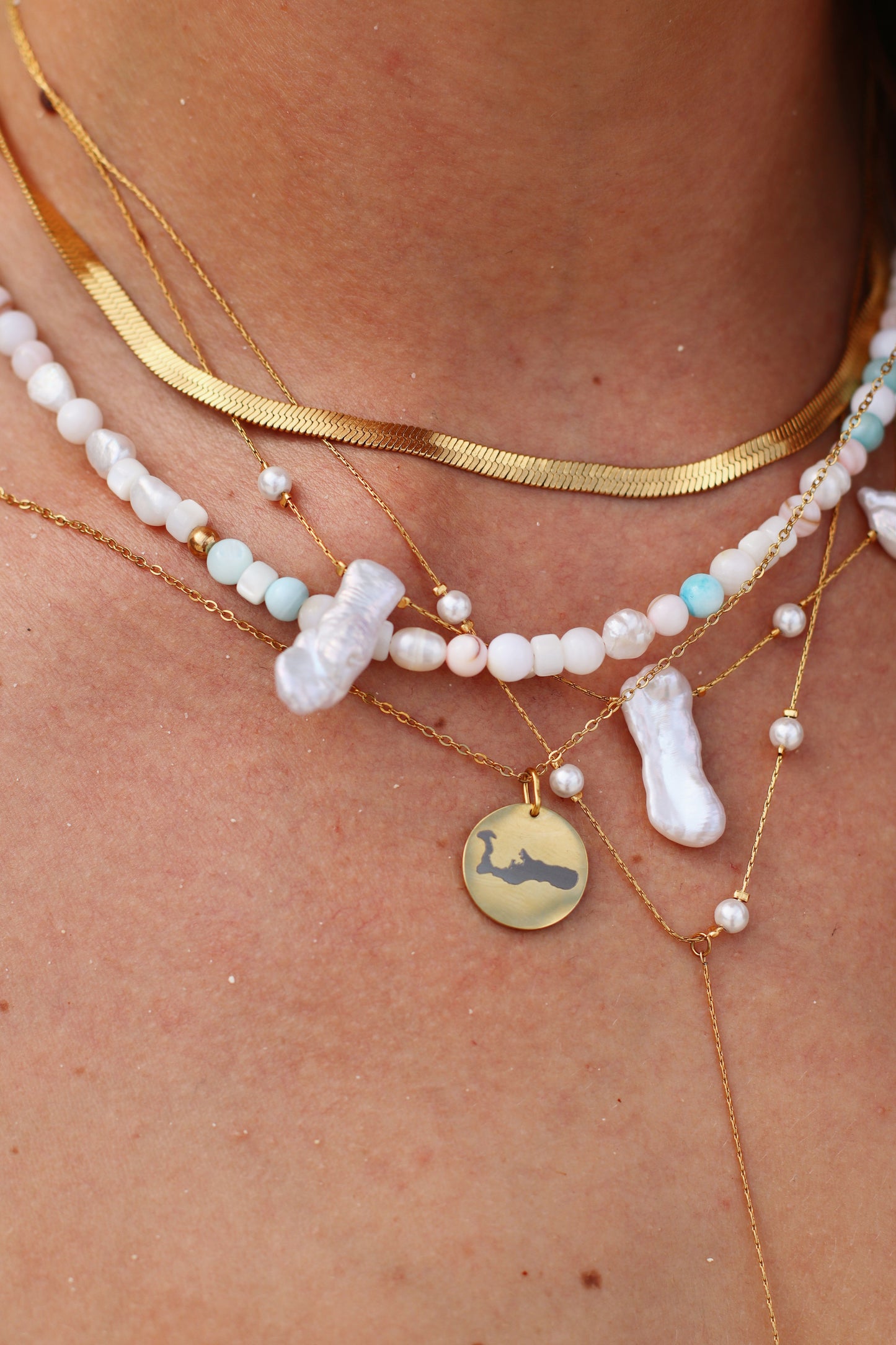 Ocean Pearl Layers Necklace