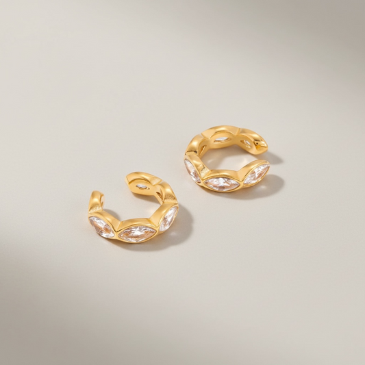 Oval Rhinestone Earcuff