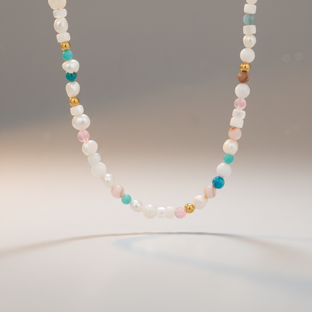 Seafoam Pearl Necklace