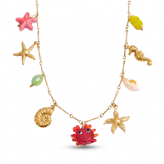 Happy Crab Necklace