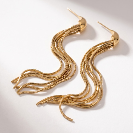 Serpentine Tassel Earrings